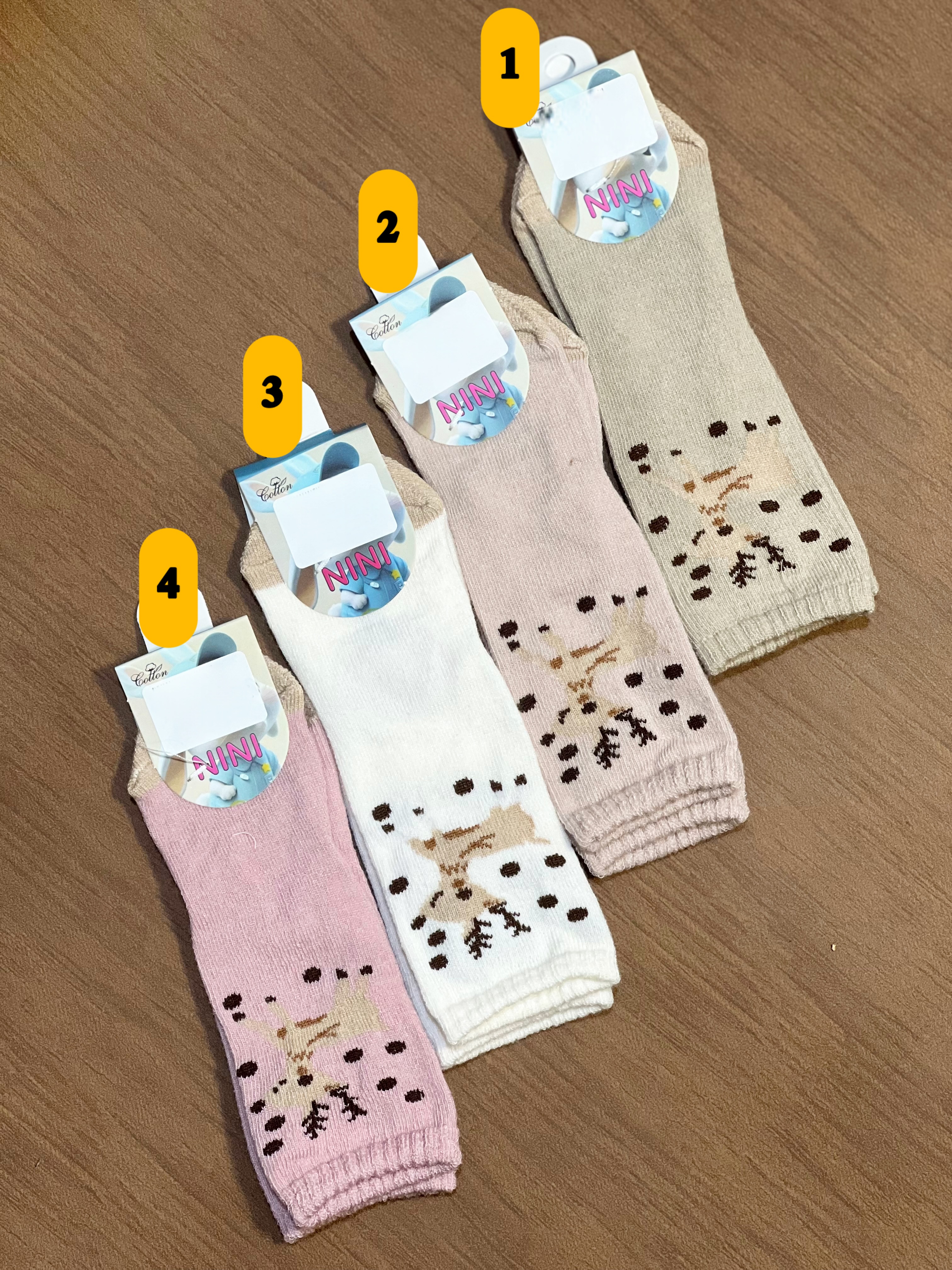 جوراب ساق بلند طرح گوزن کد ۱۰۳۲