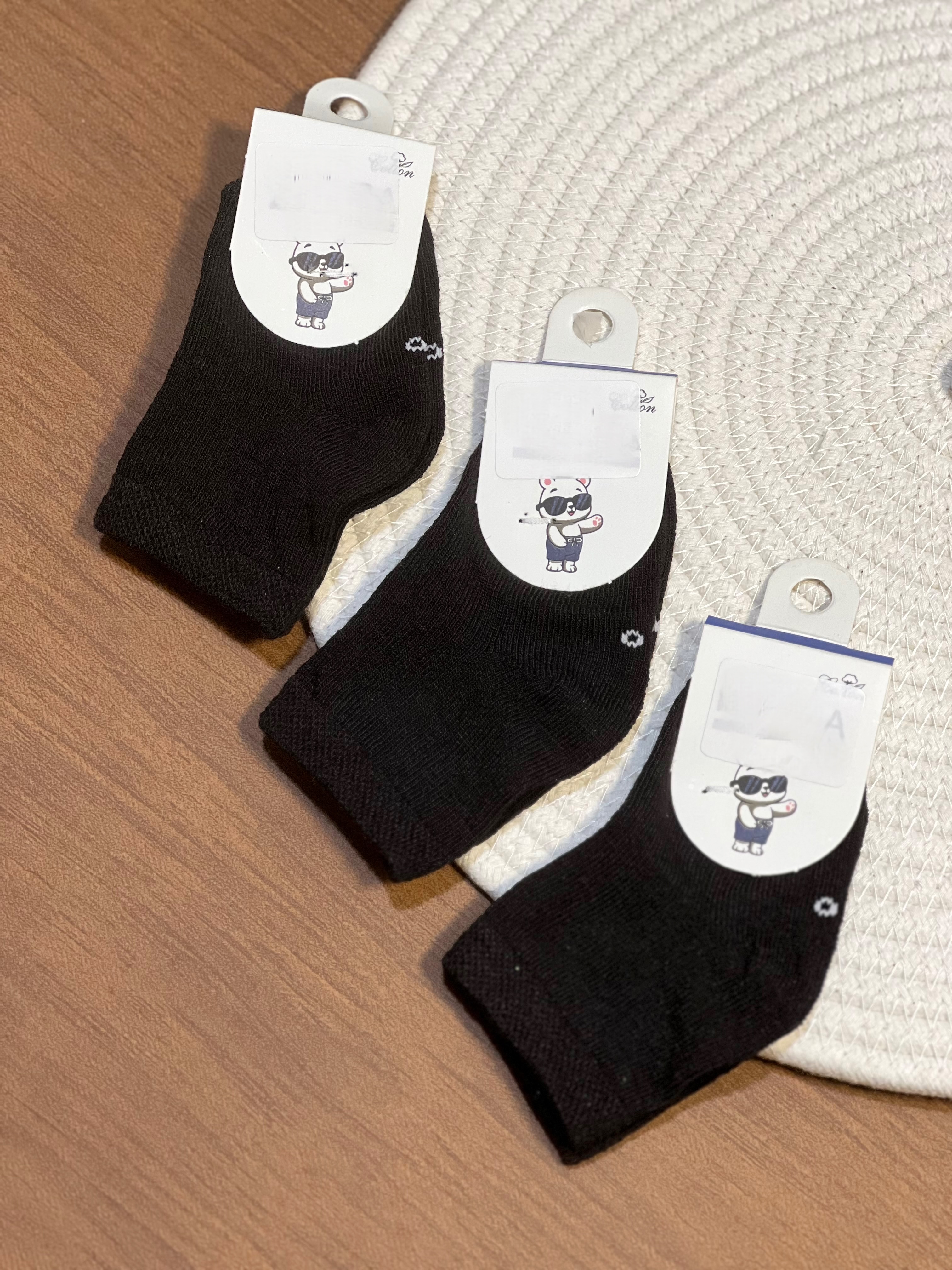 جوراب ساقدار مشکی ساده کد ۱۲۸۱