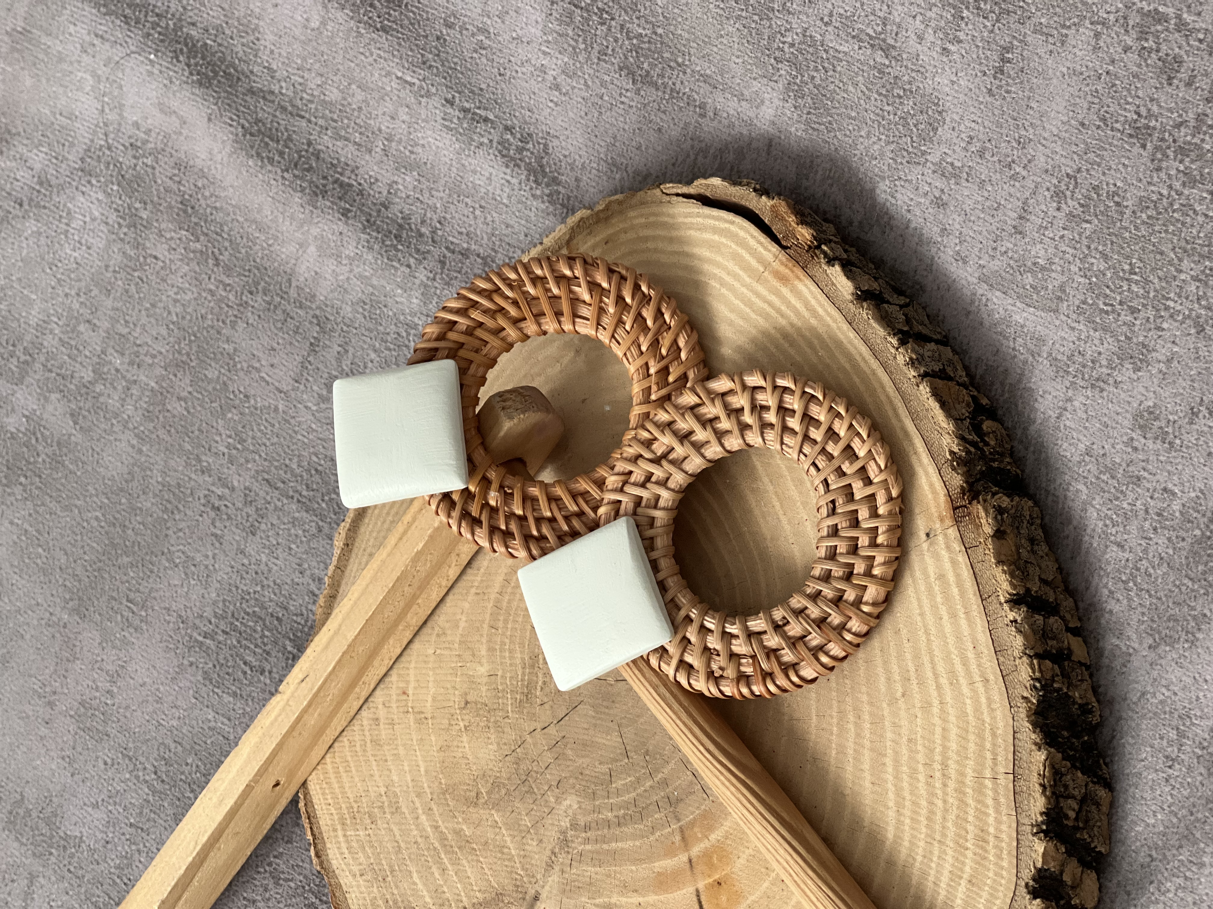 گوشواره حصیری تابستانه بزرگ