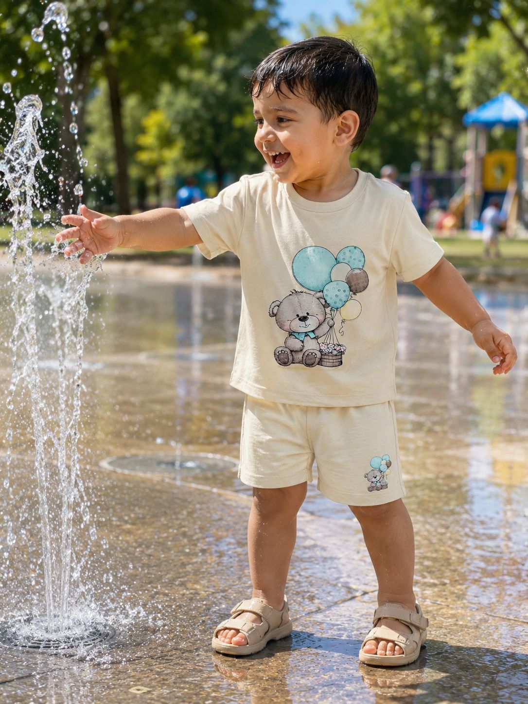 تیشرت و شلوارک نخ پنبه کد ۳۶۸۵