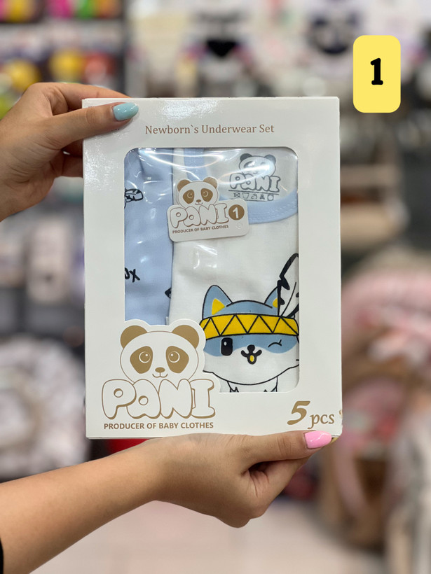5 تیکه جعبه ای نوزادی برند پانی کد ۲۴۹۶